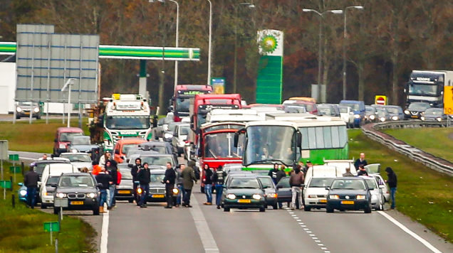 Blokkade snelweg