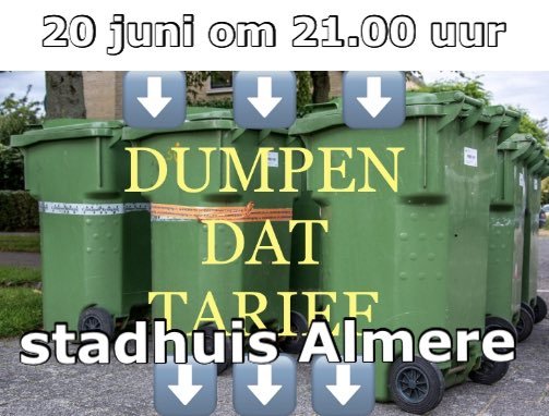 Dumpen tarief 20 juni