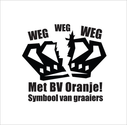 Weg met oranje