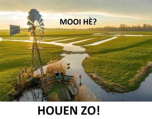 Foto polder tekst