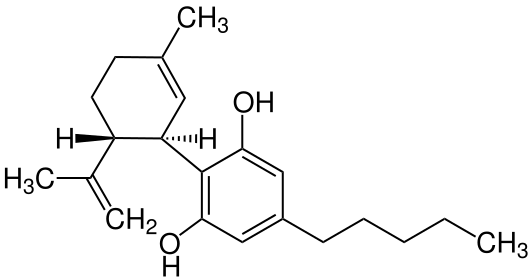 532px cannabidiol structural formula v1.svg