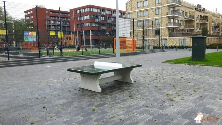 Pingpongtafel afgerond groen in amsterdam p