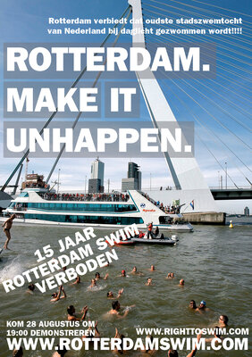 A5 flyer 15 jaar rotterdam swim 2022 demonstratie