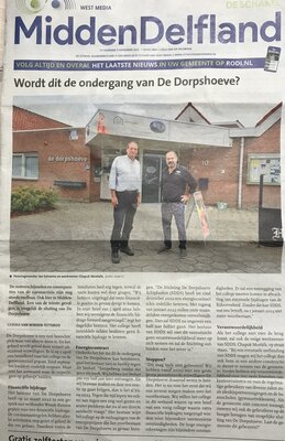 Dorpshoeve op voorpagina van de schakel