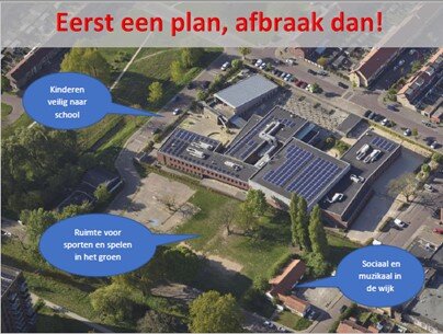 Eerst een plan  afbraak dan