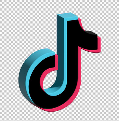 3d realistic tiktok icon