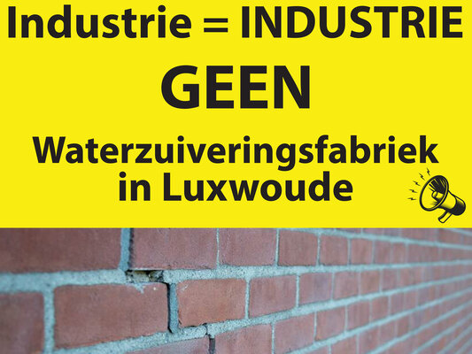 Petitie geen waterzuiveringsfabriek