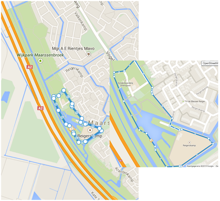 Hondenvrije zone binnen blauwe lijnen aangelijnd en opruimplicht