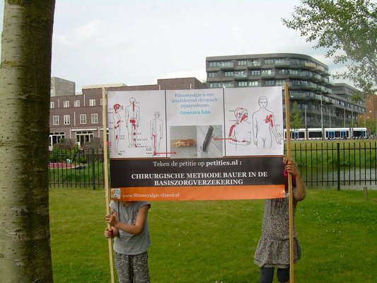 Kinderen spandoek fibromyalgie