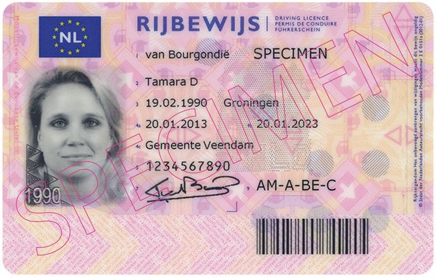 Rijbewijs 2013 voorkant