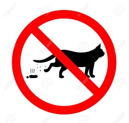 23816182 cat forbidden excrement stock vector