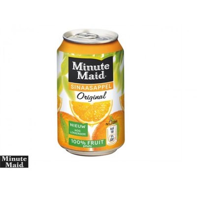 Minute maid sinaasappel blikje 033l tray a 24 stuks